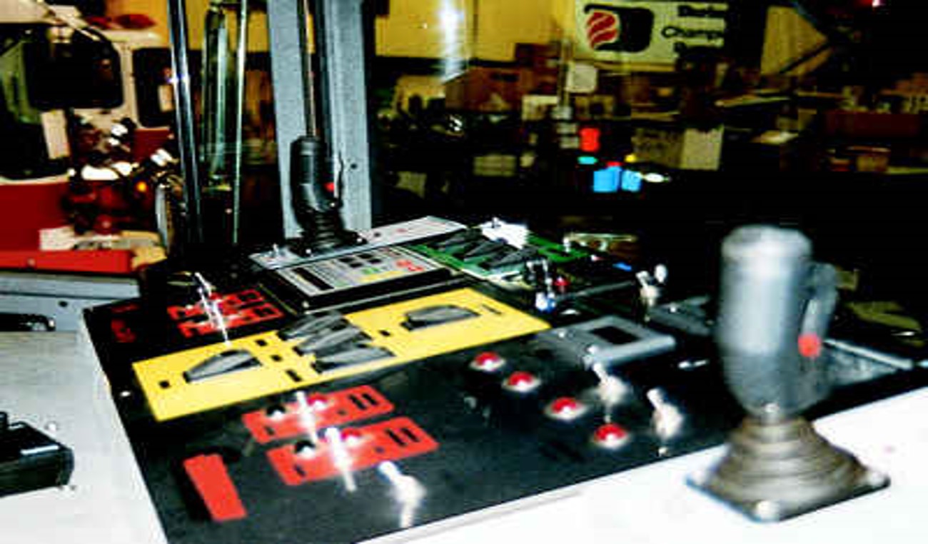 pump controls inside the cab