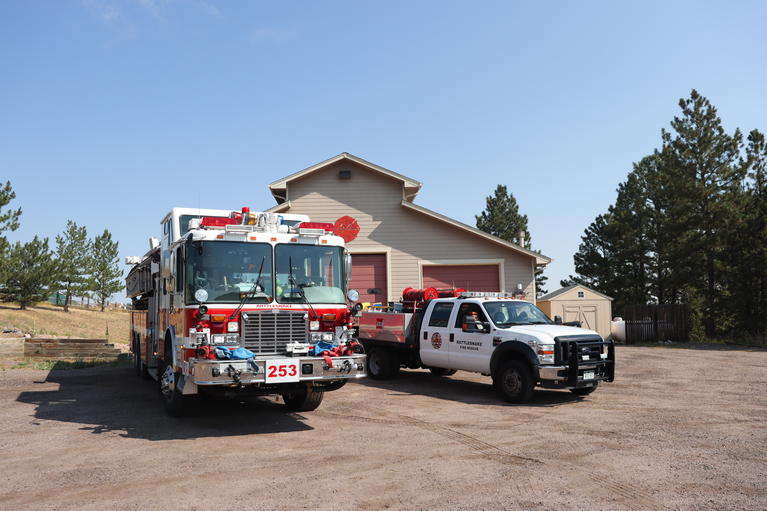 All Station 253 Apparatus parked in front of Station 253