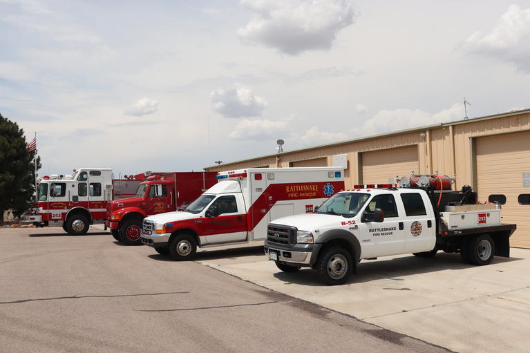 All Station 252 Apparatus parked in front of Station 252