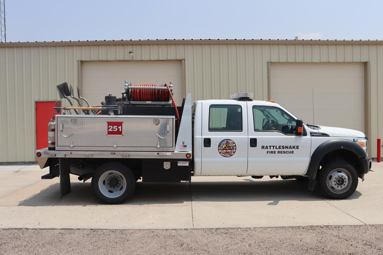 Brush 251 parked in front of Station 251