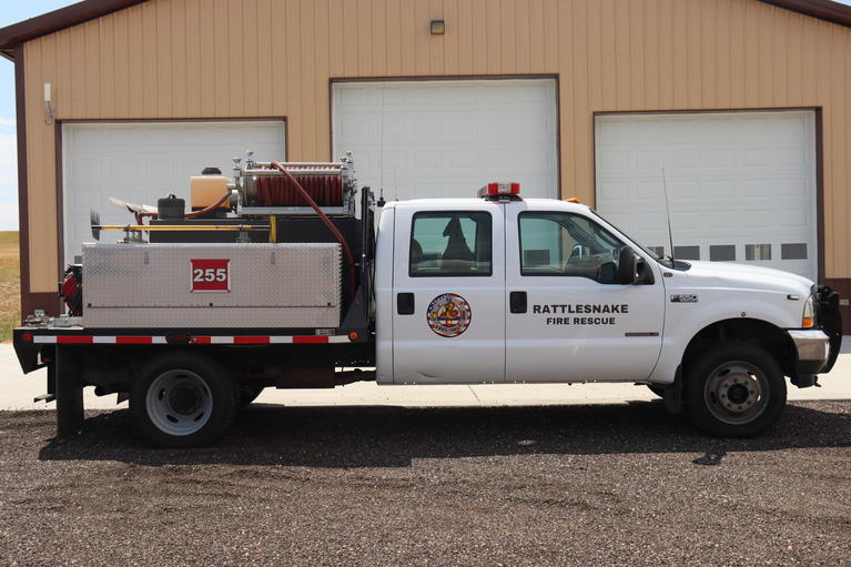 Brush 255 parked in front of Station 255