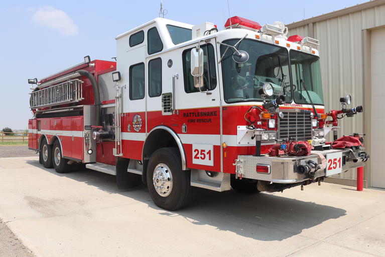 Engine 251 parked in front of Station 251